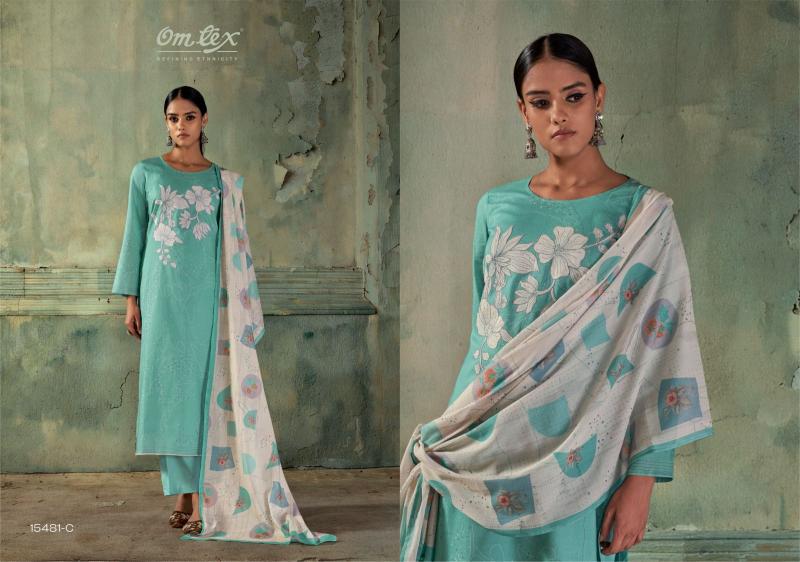 Omtex saina wholesale pashmina fabrics dress material